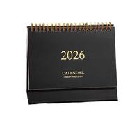 2026 Elegant Desktop Calendar For And Home Use With Weekly Monthly Layout And Integrated Memo Pad For Notes Planning (Black, 19.2X17.5cm)
