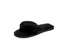 2026 Elegant Flat Women's Slippers with Toe Loop for Cosy Hours at Home - Soft Inner Lining Minimalist Design Non-Slip Sole Versatile Leisure Sandals for Winter Spring, black, 8 UK