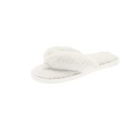 2026 Elegant Flat Women's Slippers with Toe Loop for Cosy Hours at Home - Soft Inner Lining Minimalist Design Non-Slip Sole Versatile Leisure Sandals for Winter (White,