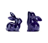 2026 Elegant Rabbit Figure Resin as Desk Decoration for Stylish Living Areas - Cute Design with Sophisticated Concept 2 Pieces (Blue, One Size)