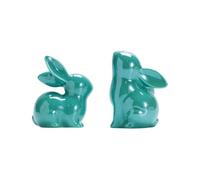 2026 Elegant Rabbit Figure Resin as Desk Decoration for Stylish Living Areas - Cute Design with Sophisticated Concept 2 Pieces (Green, One Size)