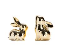 2026 Elegant Rabbit Figure Resin as Desk Decoration for Stylish Living Areas - Cute Design with Sophisticated Concept 2 Pieces (Gold, One Size)