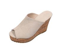 2026 Elegant ’s Slipper with Thick Platform Heel in Solid Color - Cozy Flat Soled Slip On for and Autumn Comfort White