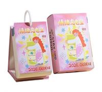 2026 Emotion Shatters Calendar - 365 Days Creative Decompression Playful Desktop Ornament, DIY Interactive Stress Relief Humor Calendar (Pink)