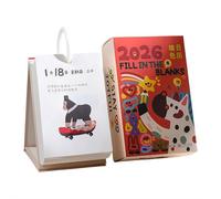 2026 Emotional Powder Calendar, Stress Relief Tear Away Desk Calendar with Daily Humor, Interactive Destructive Pages for Office Home, Witty Gift for Stressed Friends Coworkers (Red)