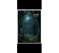 2026 Enchanted Forest Fairy Wall Calendar, Mystical Moonlight Theme, Fantasy Art Monthly Planner with Dark Woods and Magical Creatures