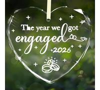2026 Engagement Gifts for Couples, Exquisite and Symbolic Engagement Ornament for Couples Keepsake Engagement Bauble for Celebrating the Newly Engaged Couple Anniversaries or as a Romantic Surprise