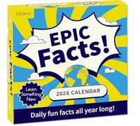 2026 Epic Facts Daily Desktop Calendar | Day To Day Tear Off Calendar with 365 Interesting Mental Floss Facts for Everyday of the Year, Fun Box Calendar Gift For Men or Women, Christmas Stocking