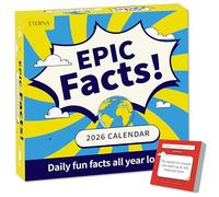 2026 Epic Facts Daily Desktop Calendar | Day To Day Tear Off Calendar with 365 Interesting Mental Floss Facts for Everyday of the Year, Fun Box Calendar Gift For Men or Women, Christmas Stocking