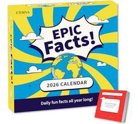 2026 Epic Facts Daily Desktop Calendar | Day To Day Tear Off Calendar with 365 Interesting Mental Floss Facts for Everyday of the Year, Fun Box Calendar Gift For Men or Women, Christmas Stocking