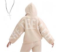 2026 Essential Hoodie Oversized Christian Heavyweight Faith Sweatshirt, Christian Heavyweight Hoodies Unisex (Off white,S)