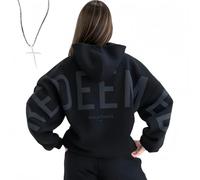 2026 Essential Hoodie Oversized Christian Heavyweight Faith Sweatshirt, Christian Heavyweight Hoodies Unisex (Black,XL)