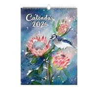 2026 Exotic Bird Calendar, Exotic Birds Planning Calendar, 12 Months, Nature Collector Series for Home Office, Study Room, Kitchen, Living Room Decoration