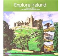 2026 Explore Ireland Landscapes Scenic Castles Tourist Square Wall Calendar Planner Organiser Landscapes Scenic Scenery Southern Northern Eire Home Kitchen Office Christmas Birthday New Year Green