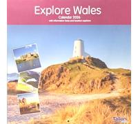 2026 Explore Wales Landscapes Scenic Castles Tourist Square Wall Calendar Planner Organiser Forests Landscapes Scenic Scenery Earth Home Kitchen Office Christmas Birthday New Year Pink Cover