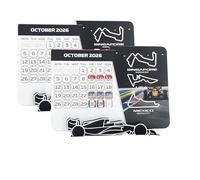 2026 F1 Racing Calendar, Race Event Desk Calendar With Full Schedule, Stand Alone Desk Table Calendar Planner, One Month To View, Sports Car Motor Racing Presents for Him (2Pc)