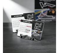2026 F1 Racing Calendar, Race Event Desk Calendar With Full Schedule, Stand Alone Desk Table Calendar Planner, One Month To View, 18 x 14cm Motorsport Desktop Decoration for Home Office Fans (2Pc)