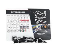 2026 F1 Racing Calendar, Race Event Desk Calendar With Full Schedule, Stand Alone Desk Table Calendar Planner, One Month To View, Sports Car Motor Racing Presents for Him (1Pc)