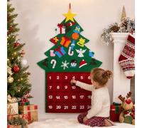 2026 Fabric Advent Calendar Reusable Advent Calendar Felt Wall Pockets | 24 Numbered Pockets 115 X 43 cm Soft Felt No Odour Bright Colours for Wall Display and Kids Gifts