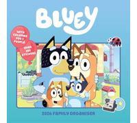 2026 FAMILY ORGANISER BLUEY 5 COLUMN MONTH TO VIEW SQUARE WALL CALENDAR OFFICIAL PRODUCT