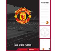 2026 FAMILY ORGANISER MANCHESTER UNITED FC 4 COLUMN MONTH TO VIEW SQUARE WALL DELUXE PLANNER CALENDAR OFFICIAL PRODUCT