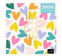 2026 Family Organiser Month to View Calendar Wall Hanging Planner with Five Columns for organising Family Bright Coloured 2 Styles - Into The Wild Or Living Our Best Life (Best life)