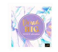 2026 Family Organiser Month to View Calendar Wall Hanging Planner with Five Columns for organising Family Bright Coloured 2 Styles - Into The Wild Or Living Our Best Life (Dream Big)