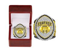 2026 Fantasy Football Ring Championship Trophy, Gift Box, Ring Display Box