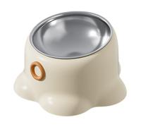 2026 Feeding Bowl Design for Cats with Sturdy Base, Sturdy Base, Raised Bowl for Indoor Outdoor Unique Cat Bowl, Cat Bowls Stainless Steel, Raised (Khaki, 10 x 18 cm)