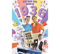 2026 Female Milestone Birthday Greeting Card for Her, Flashback Down Memory Lane, Fun Facts from the Year You Were Born (Born in 1936)