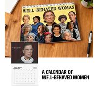 2026 Feminist Wall Calendar, Well Behaved Women Empowerment Calendar, Motivational Gift for Women, 11" x 8.5", Modern Feminism Art Calendar for Home & Office Wall Decor