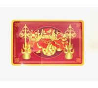 2026 Feng Shui 3 Celestial Guardians Card Plaque with Ksiddigarbha Implements