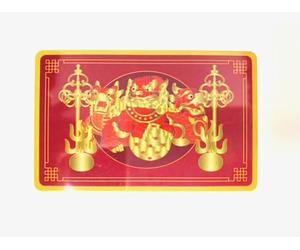 2026 Feng Shui 3 Celestial Guardians Card Plaque with Ksiddigarbha Implements