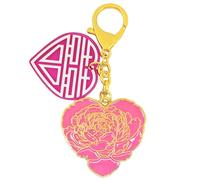 2026 Feng Shui Double Happiness Love Keychain Peony Keyring with “Joy” Character w5718, Pink, 11*5cm/4.33*2in