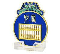 2026 Feng Shui Nine Rods Abacus Plaque Blue Wealth Ornament Chinese Art Home Decorating w5756