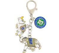 2026 Feng Shui Silver Active Rhinoceros And Elephant Keychain Bring Good Luck w5774, Silver, 10.3*3.8cm/4.05*1.49in