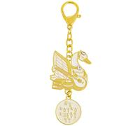 2026 Feng Shui White Saraswati Swan Amulet Keychain Bring Good Luck w5762