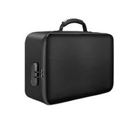 2026 Fire Proof Documents Storage Box, Large Capacity 3-Layer Fireproof Document Bag,Waterproof Double Zipper with Code Lock for Passports Documents Contract Certificates (BK)