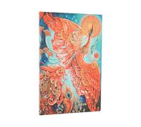 2026 Firebird (Birds of Happiness) Maxi 12-month Horizontal Softcover Flexi Dayplanner 2026 (Elastic Band Closure)