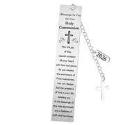 2026 First Communion Bookmark for Her Him Religious Bible Bookmark Catholic Religious Baptism Confirmation Present Bless on Your First Holy Bookmarks