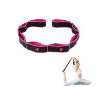 2026 Fitness Resistance Band for Stretching and Yoga, Adjustable 8-Segment Multi-Loop Stretch Strap for Flexibility Training, Daily Mobility & Gentle Home Exercise (Pink)