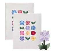 2026 Floral Desk Calendar, Elegant Floral Puzzle-Style Desktop Calendar with 12 Monthly Bloomy Flowers, Mini Standing Desktop Planner, for Office Home School Desktop Accessories (2 pcs)