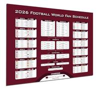 2026 Football Championship Tournament Schedule Poster for World Cup, 84x60cm Large A1 Size Waterproof Poster, Complete Match with Knockout Stages Wall Chart-Fold
