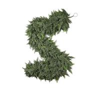 2026 for Her/Him 6Ft Faux Cedar Garland Realistic Frosted/Snowy Garland Christmas Ribbons/Bows Long/Extra Long Table Centrepiece Front Door