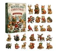 2026 Forest Animal Christmas Advent Calendarr - 24 Acrylic Ornaments | Bring 24 Days Of Forest Charm To Your Holiday Decor With This Cute 2D Acrylic Kawaii Animal Christmas Advent Calendarr