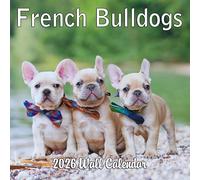 2026 French Bulldogs Monthly Hangable Wall Calendar | 12" x 24" | September 2025 - December 2026 Dog Calendar