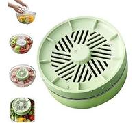 2026 Fruit and Vegetable Washer, Rechargeable, Waterproof Automatic Cleaner with Swirl & Ultrasonic Tech for Fruits, Vegetables, Grains, Meat, Seafood, and Berries (Green)