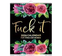 2026 Fu-ck It Calendar for Tired-Ass Women,Fu-ck It Wall Calendar for Tired,Handmade Home Office Hanging Calendarr With Hook,Funny Swear- Funny Monthly Calendar Gag Gift for Women 11 * 8.5in