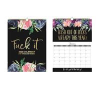 2026 Fuck It Calendar for Tired Women January 2026 - December 2026 Funny Wall Planner Monthly Twin Wire Spiral Binding Calendar for Home Office School (FuckItCalendar503)