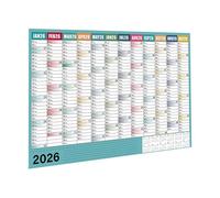 2026 Full Year Wall Calendar Large Format Paper Folded Design for Annual Planning and Home Decoration (White1, 74x52cm)
